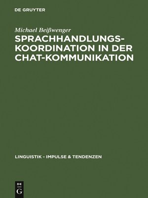 cover image of Sprachhandlungskoordination in der Chat-Kommunikation